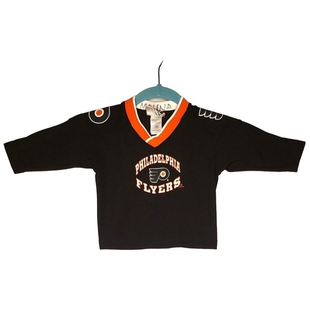 NHL Philadelphia Flyers Hockey Jersey Black Unisex Kids Baby Size 18 Months